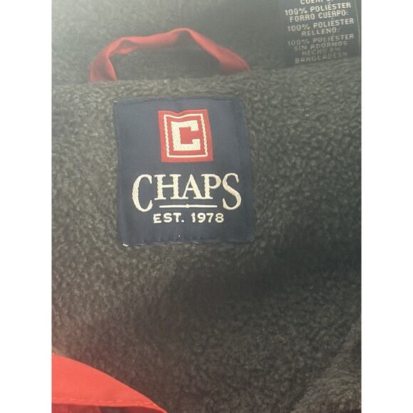 Red Mens Chaps Ralph Lauren Insulated-Fleece Lined Vest Size L - Picture 6 of 12